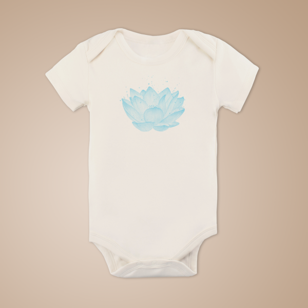 Blue Lotus ・Newborn Bodysuit organic cotton  